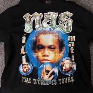 Vintage Style Nas Illmatic Rap Tee – The World Is Yours Graphic Shirt